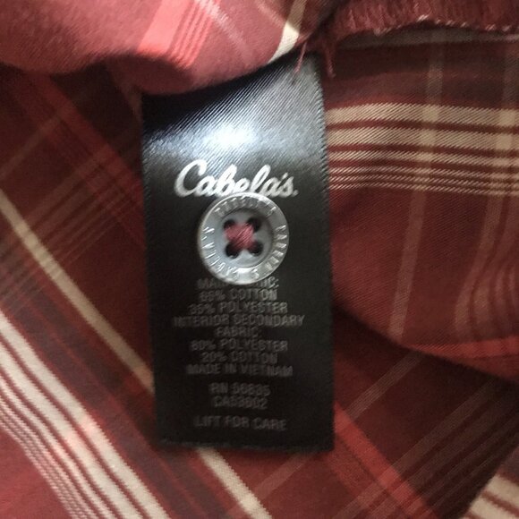 Cabela's Button Up Plaid Shirt Men’s Size 2X Short Sleeve Collared Casual Cotton - Picture 3 of 6